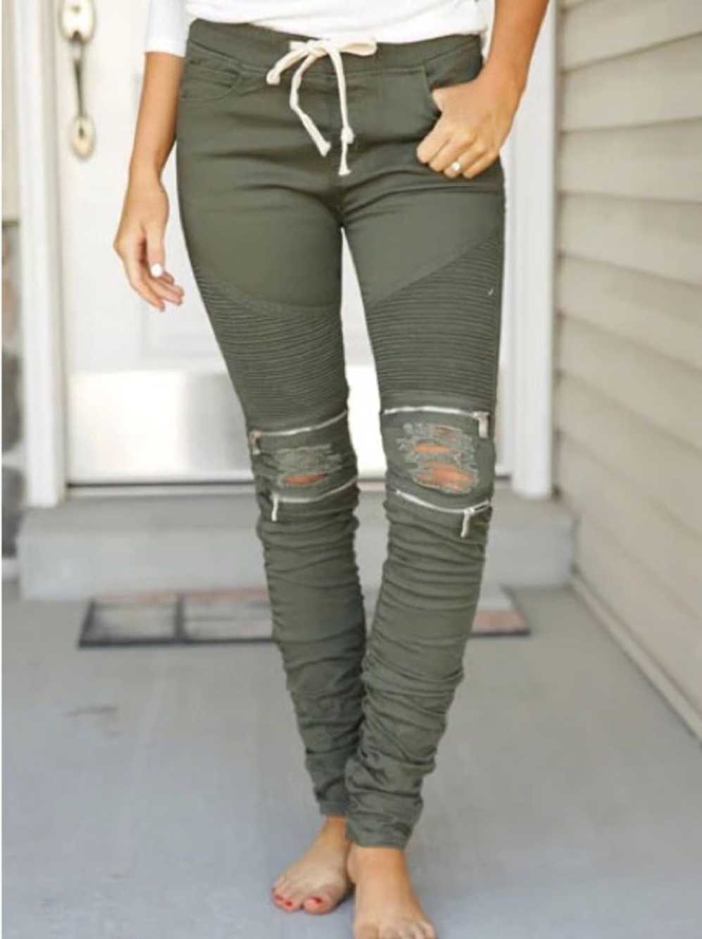 American Bazi Olive Green Drawstring Jogger (006)